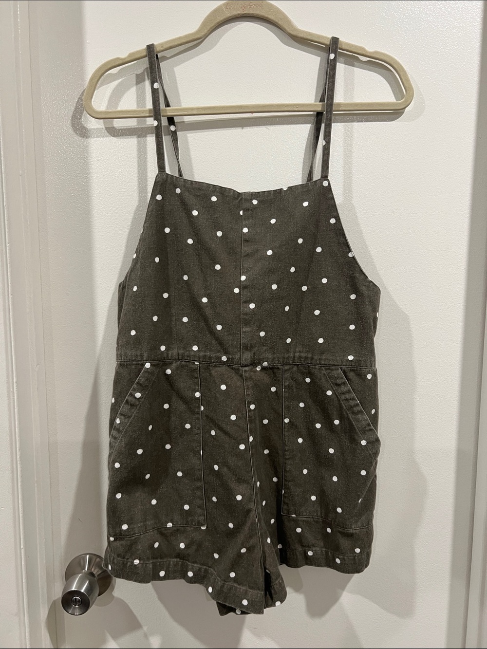 RVCA Brown Polka Dot Short Romper